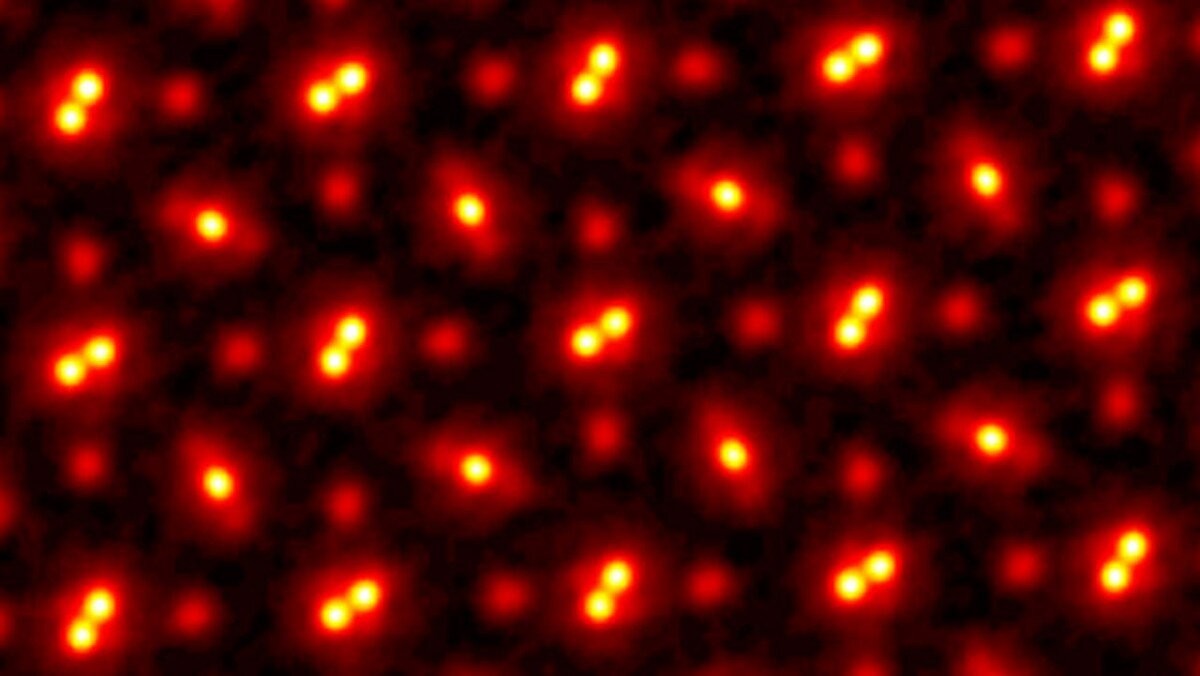 Zdjęcie atomów uzyskano za pomocą ptychografii elektronowej &#8211; powiększenie 100 mln razy /Fot. Cornell University
