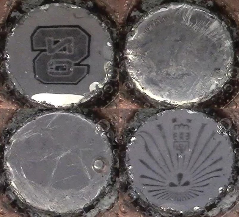 Niewielkie napięcie, ciekły metal odbijał lub rozpraszał światło