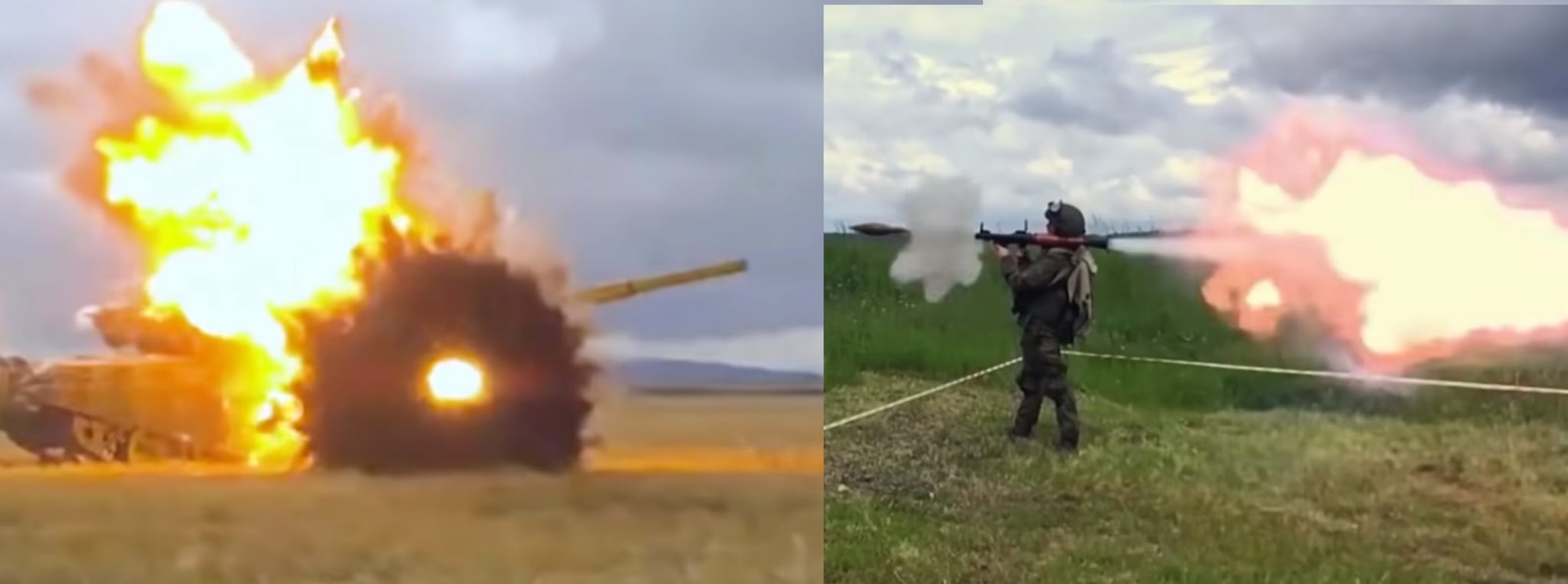 czołg zestrzeliwuje zagrażającą mu rakietę, Rosyjski T-72B3 w akcji