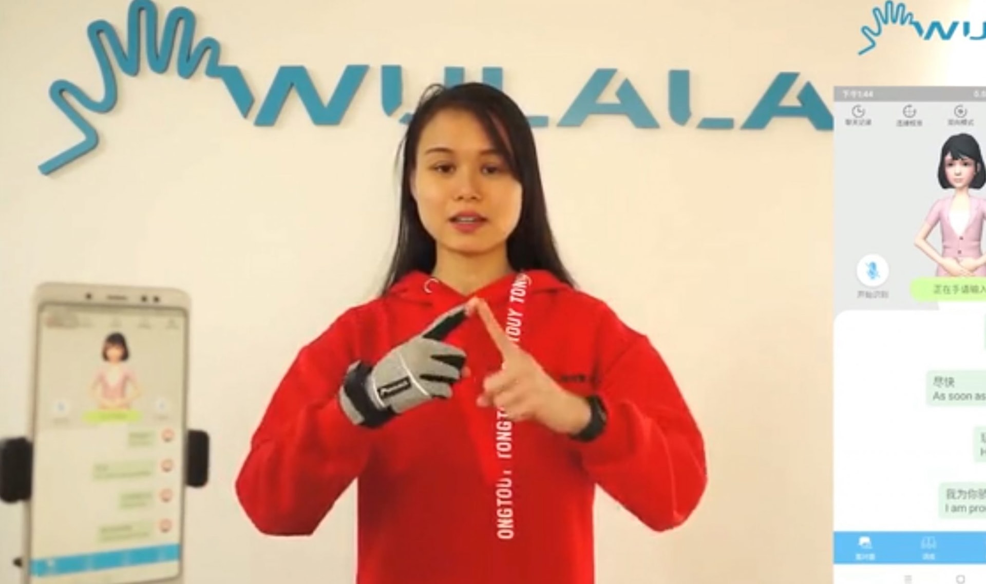 rękawica do tłumaczenia języka migowego