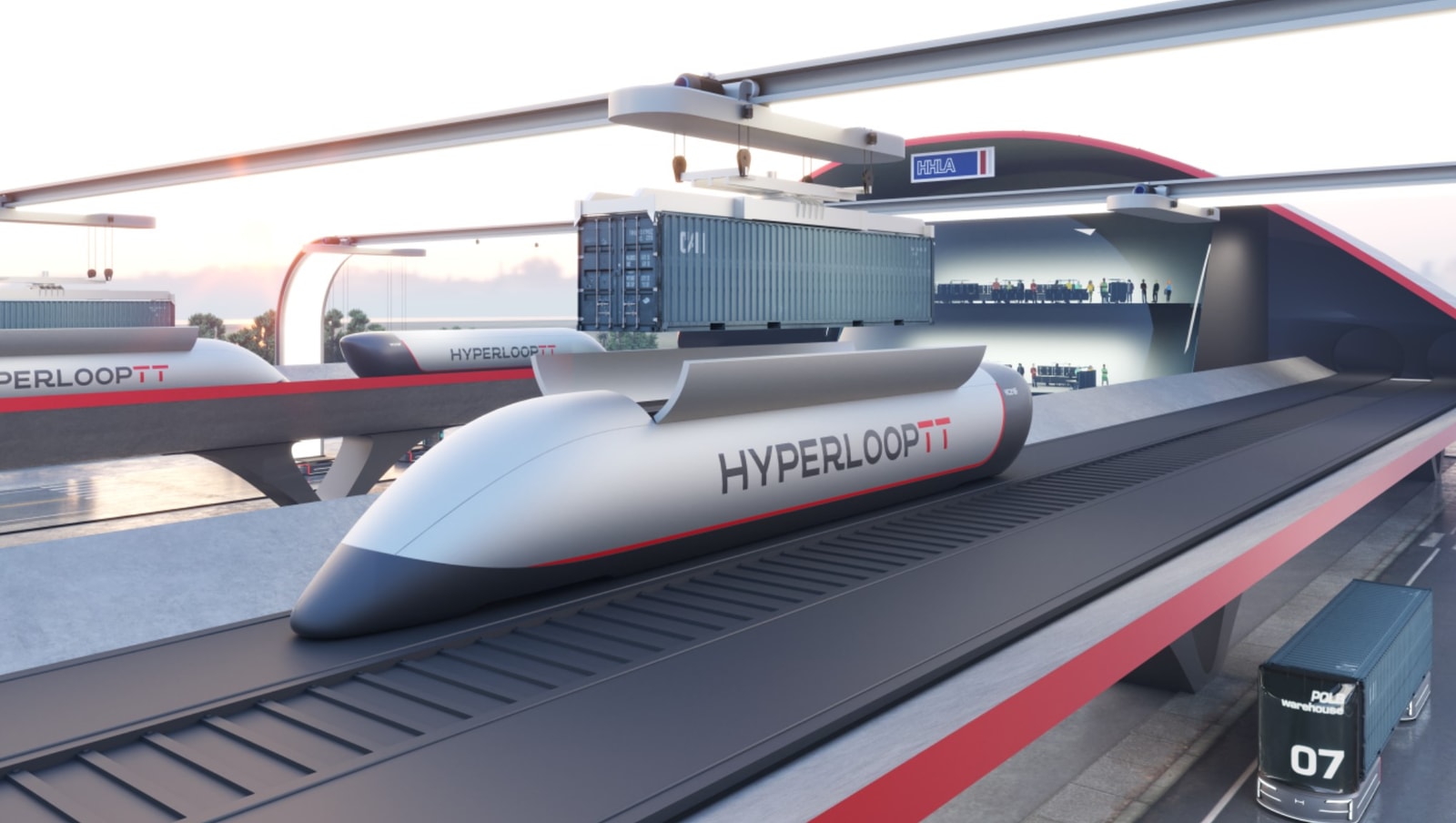 Wizja HyperPort, transport kontenerów przy prędkościach poddźwiękowych, HyperPort