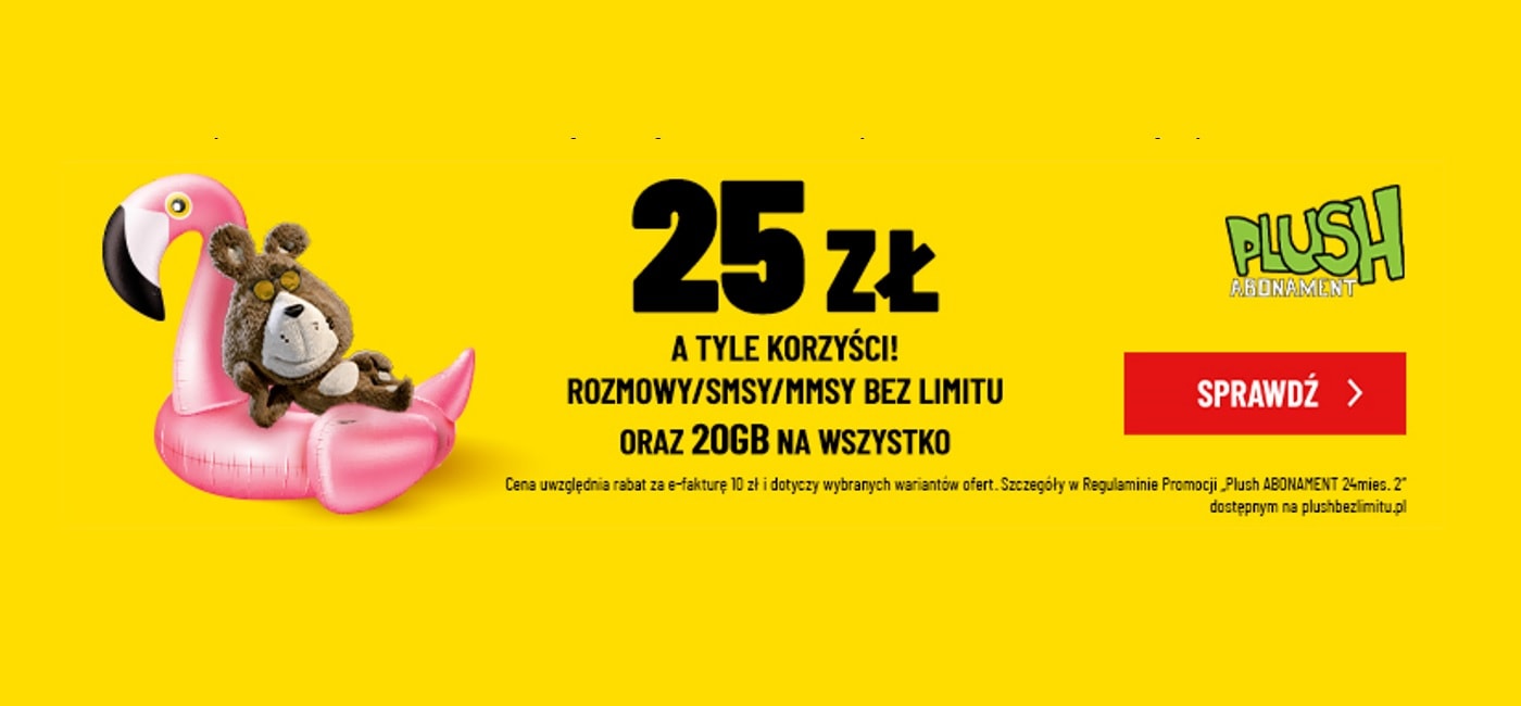 Nowa oferta Plush. Taniej, dużo Internetu i 5G