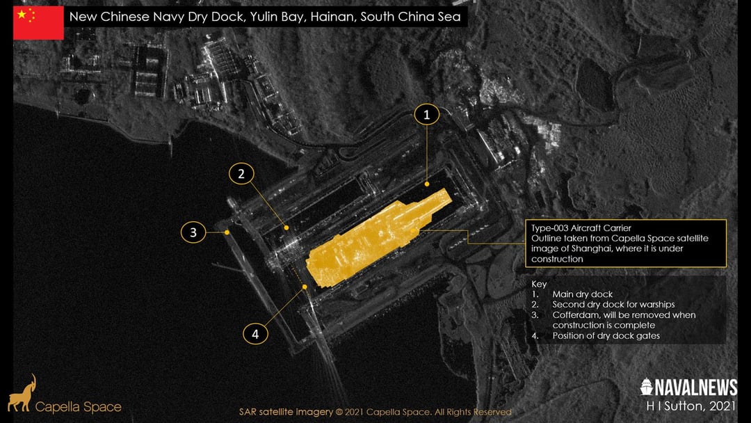 Zdjęcia satelitarne Type-003. To najbardziej zaawansowany i największy lotniskowiec Chin