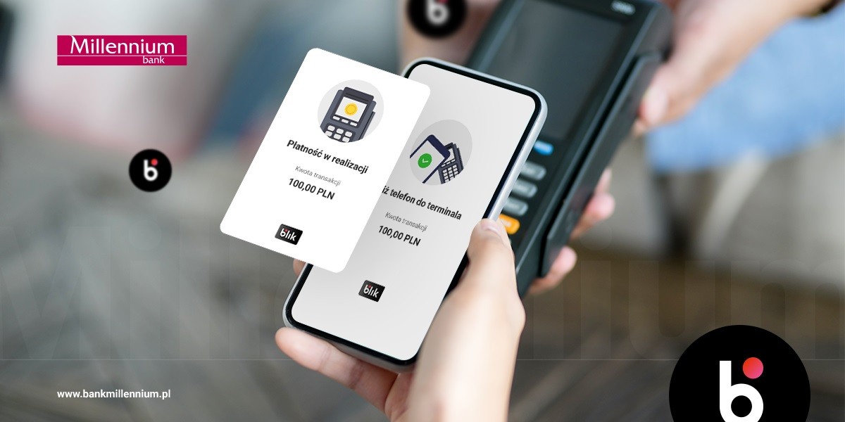 Aplikacja Banku Millennium z płatnościami zbliżeniowymi BLIK na smartfonach Huawei