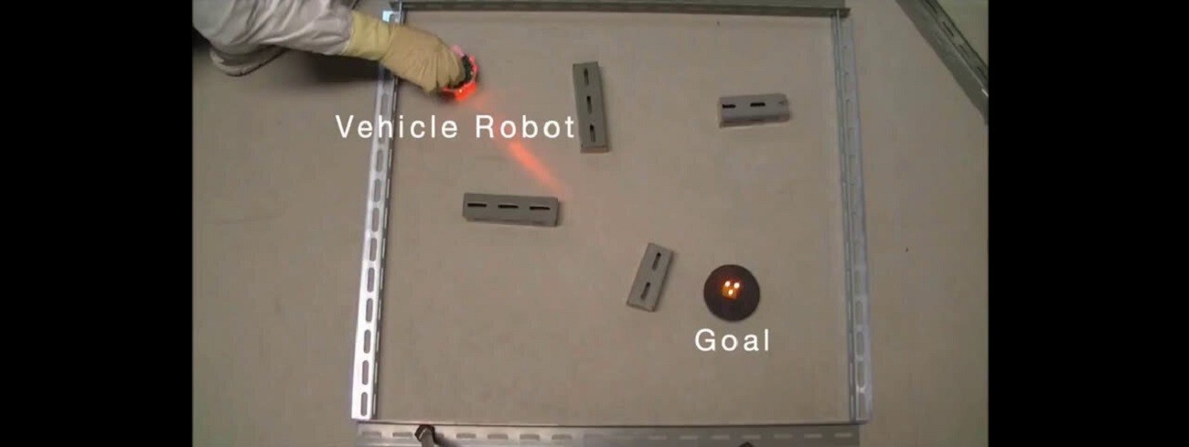 Robot wykorzystuje neurony wyhodowane w laboratorium. W ten sposób unika przeszkód