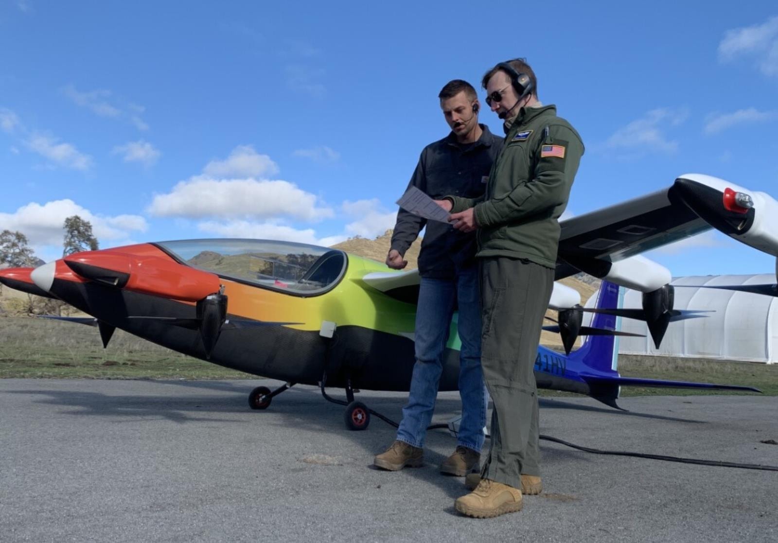 Amerykańskie siły powietrzne , pierwszy lot zdalnie sterowanym eVTOL, samolot Heaviside, Heaviside
