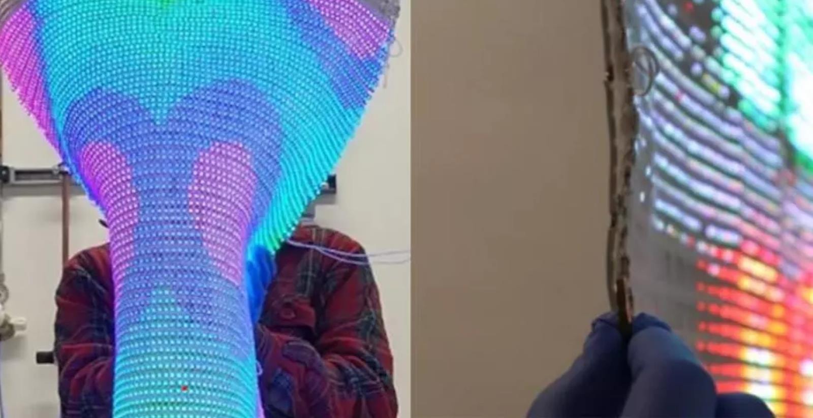 Elektroniczny materiał tekstylny, materiał tekstylny,