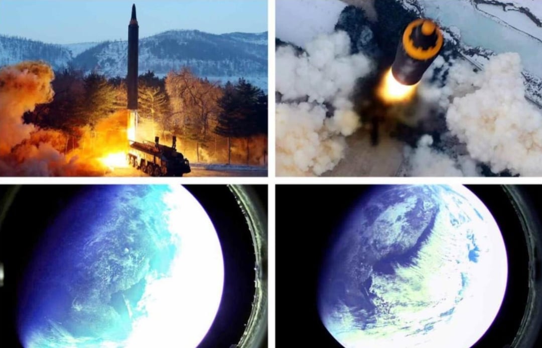 Korea Północna wystrzeliła swój największy pocisk. Hwasong 12 zrobił zdjęcie Ziemi