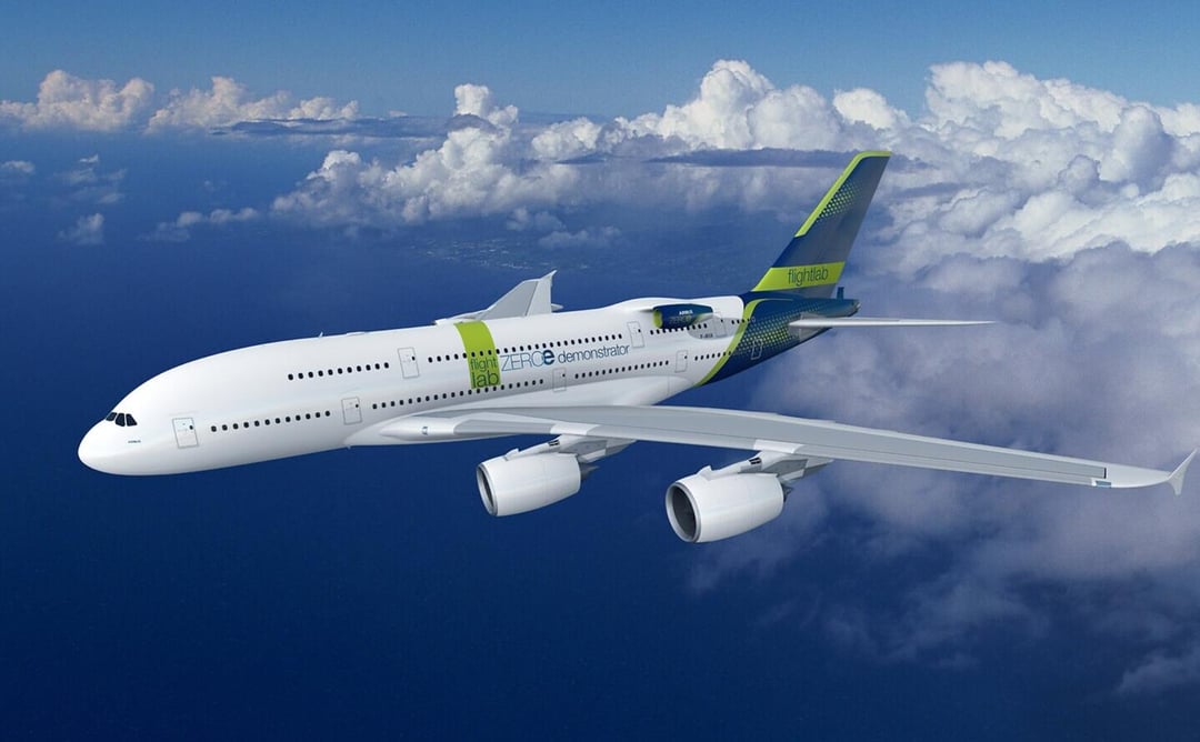 Powstaje ZEROe Demonstrator na bazie A380. Airbus przetestuje wodorowe silniki w lotnictwie