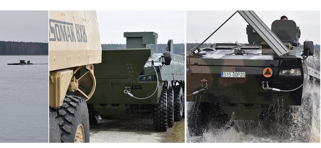 Zmodernizowany Rosomak na jeziorze. Obejrzyjcie zdjęcia polskiego ulepszonego opancerzonego transportera