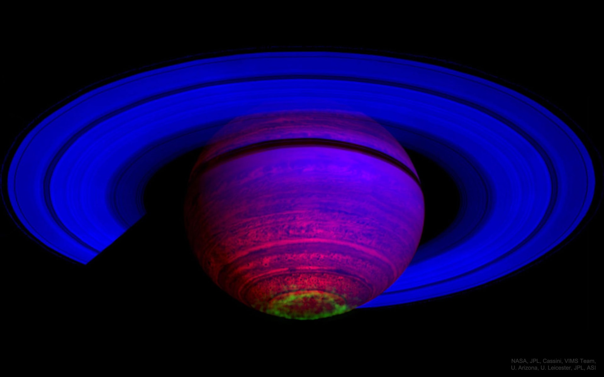 Saturn uchwycony przez sondę Cassini