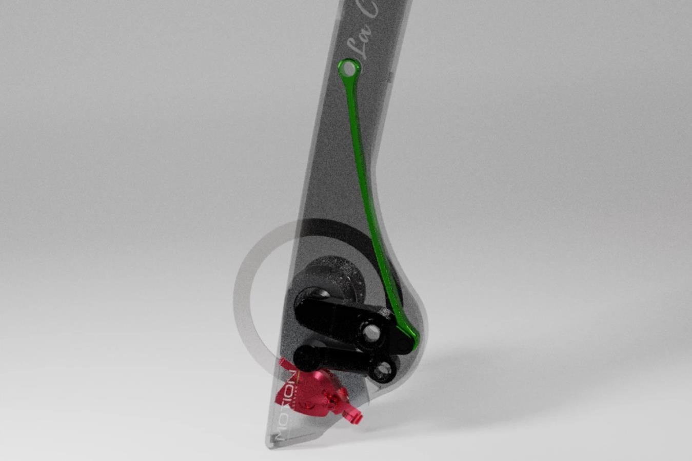 La City, Motion Engineering, rowerowy jednostronny widelec amortyzowany