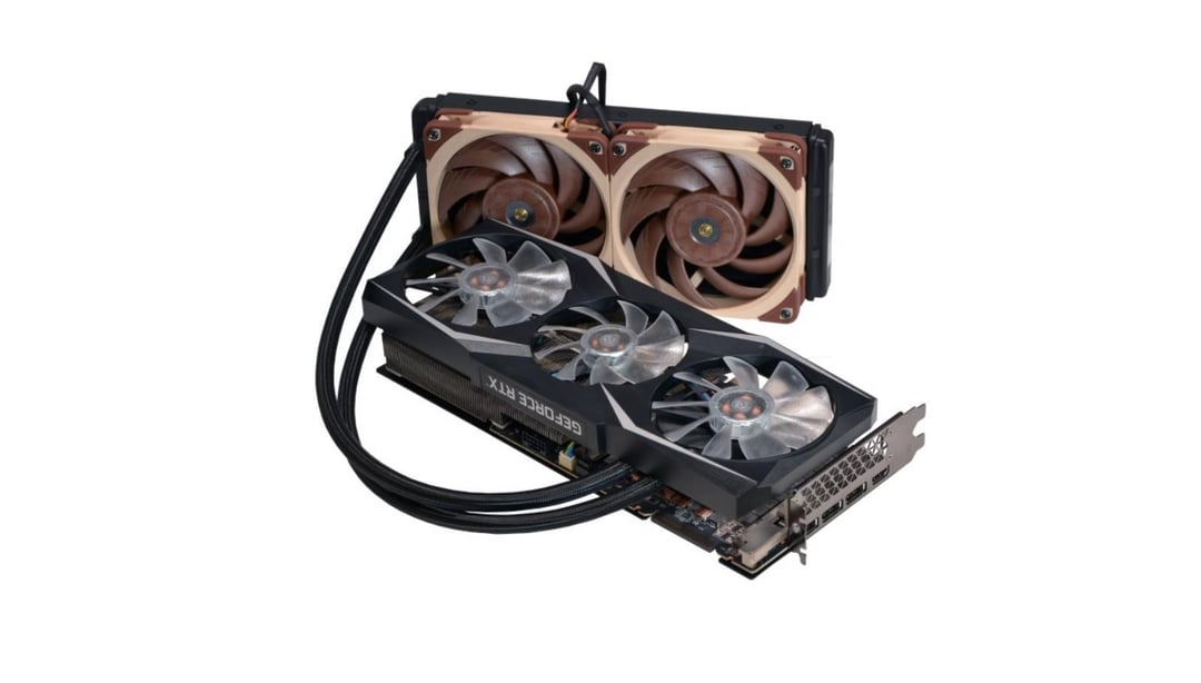 Jak chłodzić GeForce RTX 3090 Ti, to tylko w ten sposób, czyli 5 wentylatorów i chłodnica