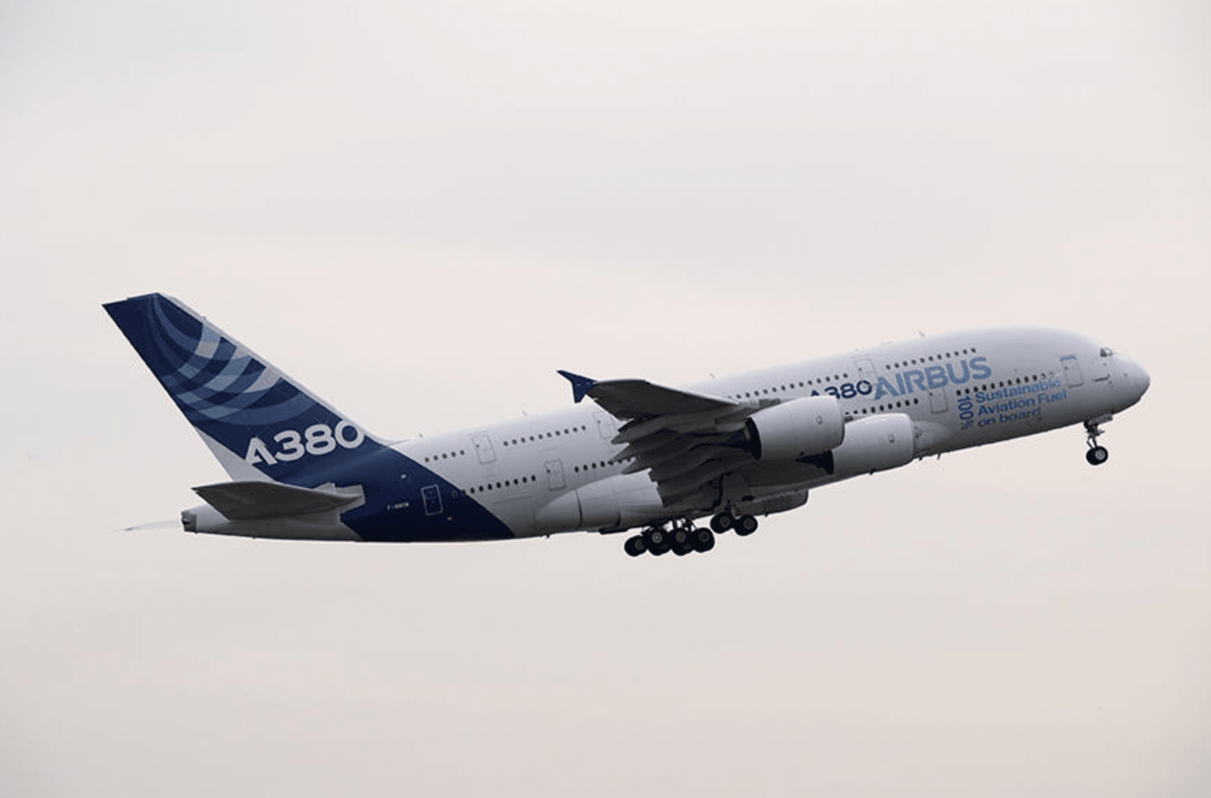 Airbus A380 napędzany SAF – lot testowy