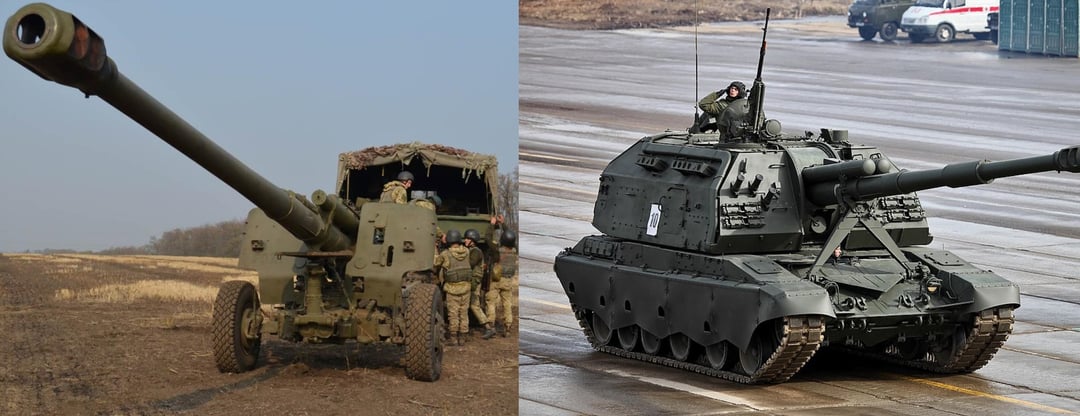 Opisujemy poradzieckie haubice Msta. 2S19 i 2A65 łączy 7,5-metrowa lufa o średnicy 152,4 mm