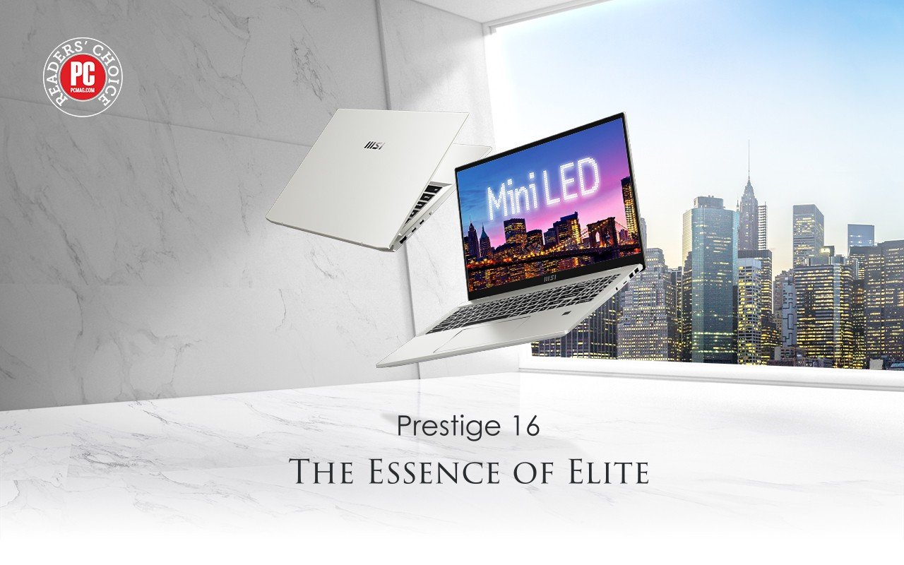 MSI pokazało nowe laptopy Prestige, model Prestige 16, Prestige 16, Prestige 16 Evo, laptop Prestige, MSI Prestige