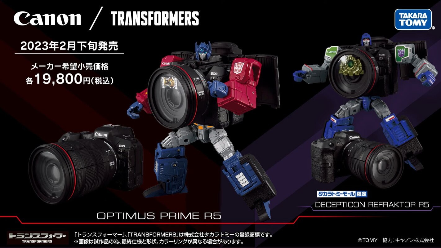Canon EOS R5 jako Transformers