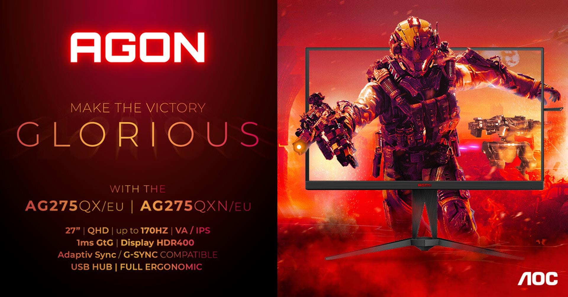 Monitory AGON piątej generacji, AOC,