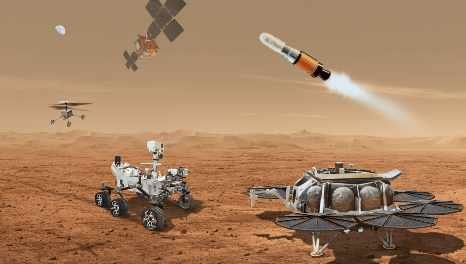 Próbki z Marsa mają trafić na Ziemię w 2033 r. /Fot. NASA
