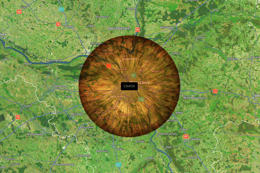 Asteroida uderza w Warszawę, skala zniszczeń jest niewyobrażalna. Spokojnie, to tylko symulacja