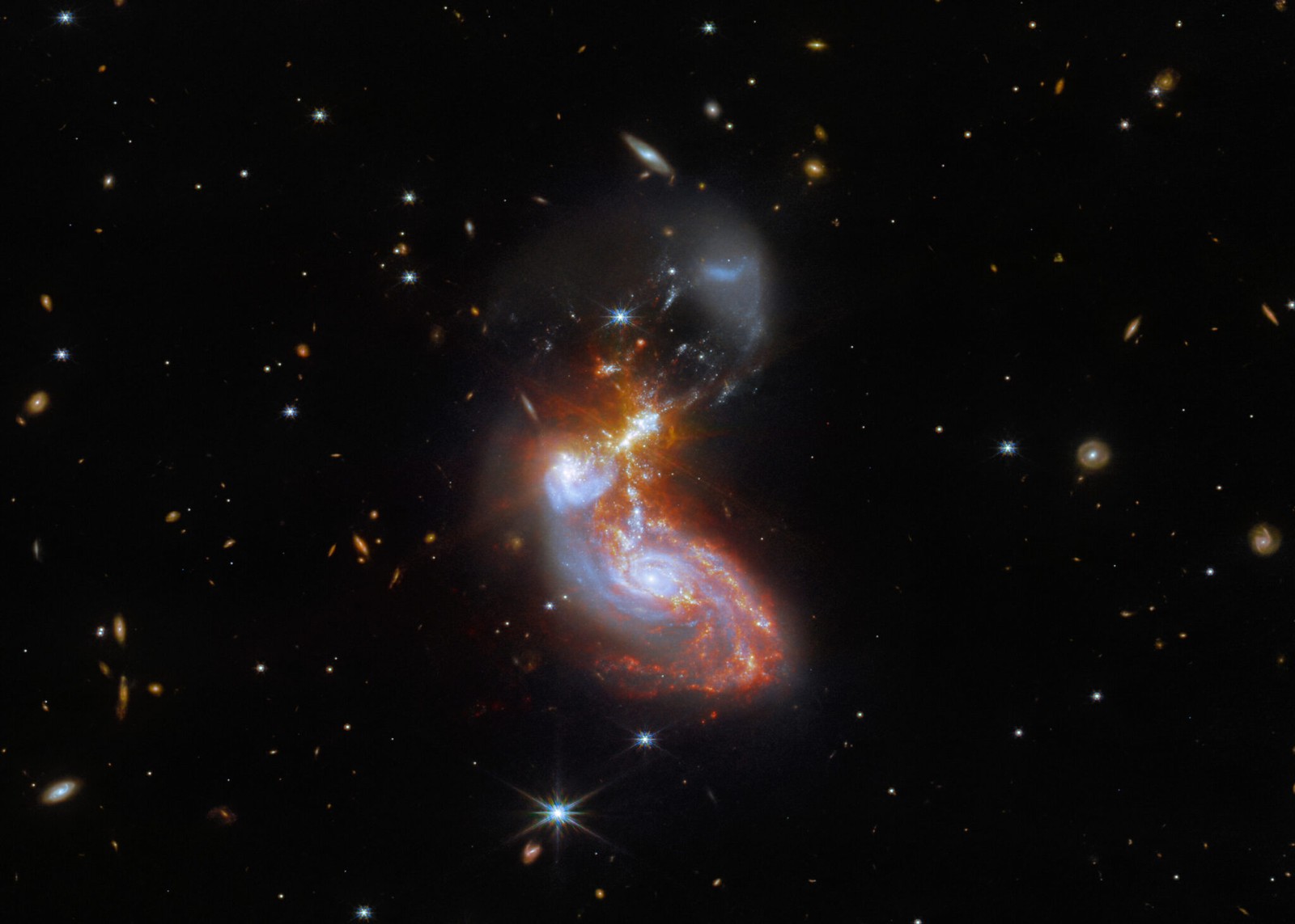 Łącząca się para galaktyk IIZw096 /Fot. NASA
