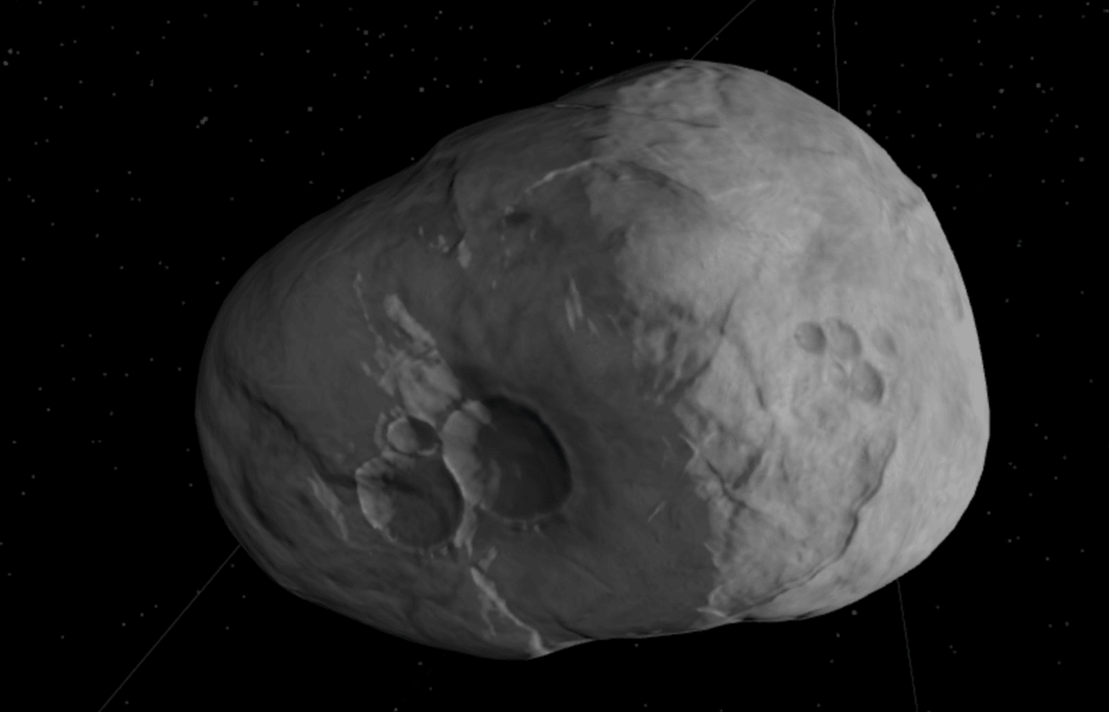 Planetoida 2023 DW &#8211; wizualizacja /Fot. NASA
