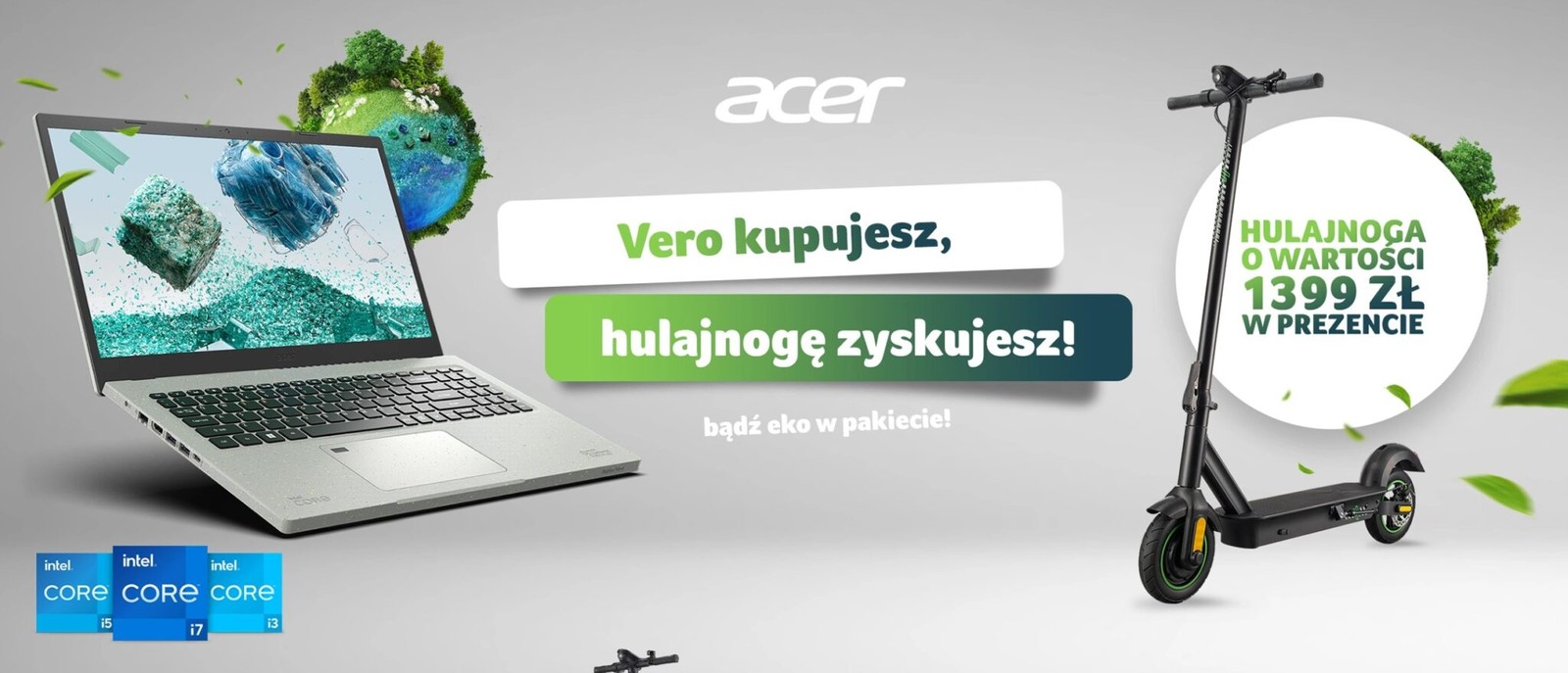 Acer szaleje z nową promocją. Kup laptopa i odbierz hulajnogę elektryczną w prezencie