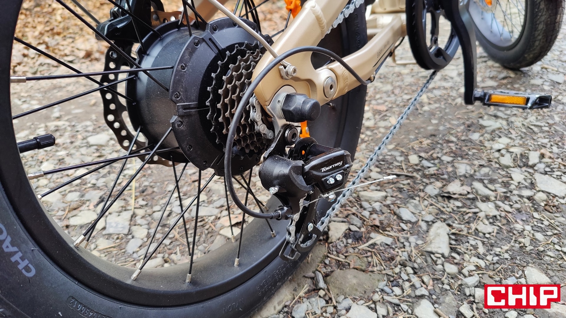 Poglądowe zdjęcie przerzutki tylnej w rowerze