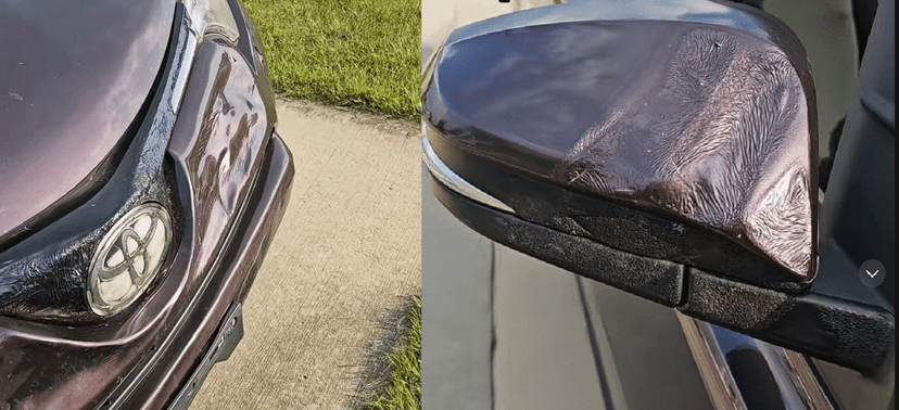 Słońce stopiło jej samochód. Jednym nagraniem wywołała burzę w sieci