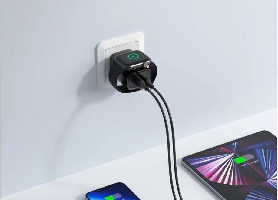Jedna ładowarka zamiast plątaniny kabli. Ten model porządkuje ładowanie telefonu i Apple Watch