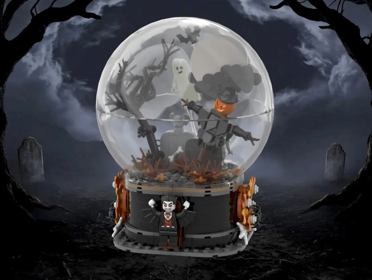 Śniegowe kule nie tylko na święta. Halloween też ma własną i to z klocków LEGO